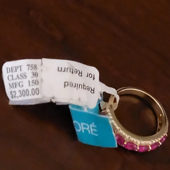 EFFY, Ruby and Diamond ring I n 14K yellow gold. - Picture 2 of 4